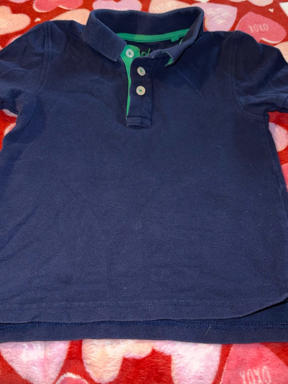 Boden Navy & Green Polo Shirt Boys Size 4-5 Years XS 4 5